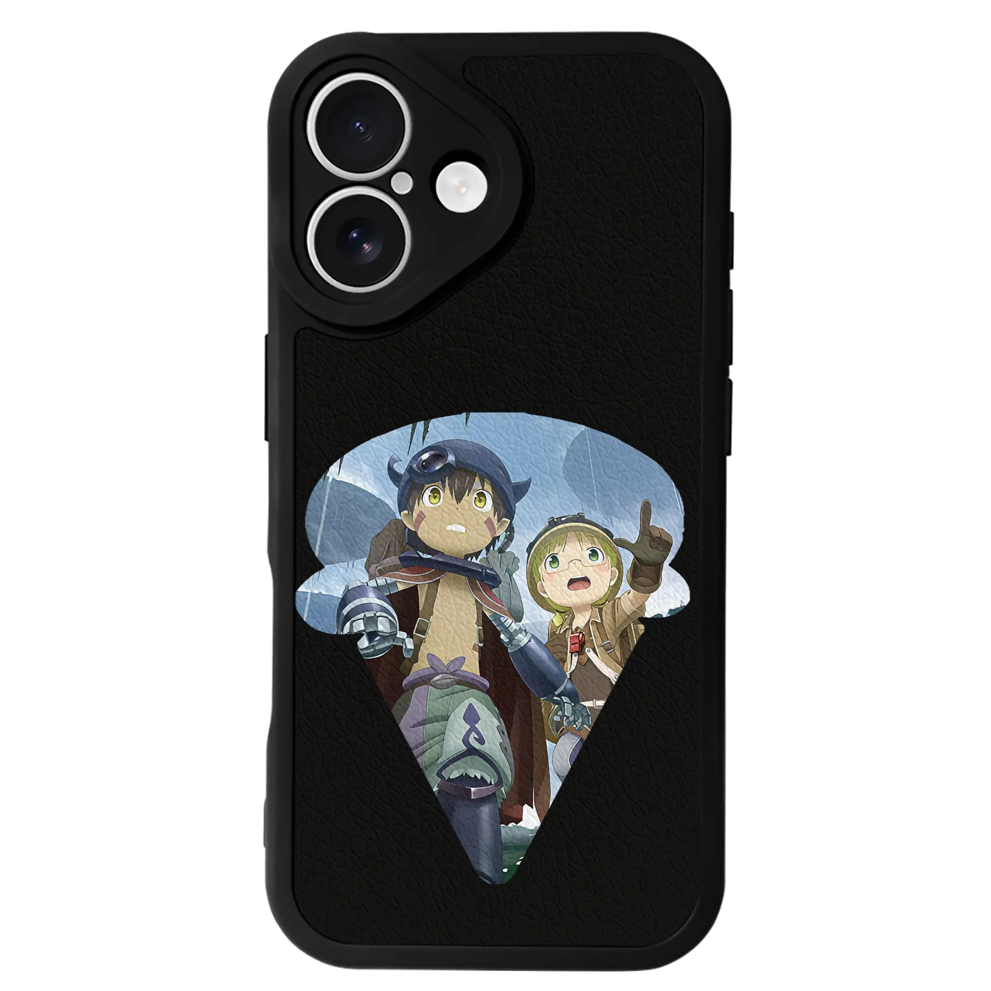 メイドインアビス グッズ,レグ - IPhone 16シリーズ対応 ・ シリコンスマホケース ・ レザー調 ・ 高精度フィット ・ 耐衝撃 ・ ワイヤレス充電対応 ・ 精密カット